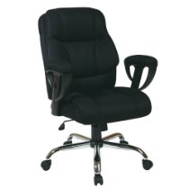 Executive Big Mans Desk Chair With Mesh Fabric Seat & Back 350lbs Capacity