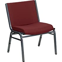 HERCULES Series 1000 lb. Capacity Big and Tall Extra Wide Fabric Stack Chair Burgundy