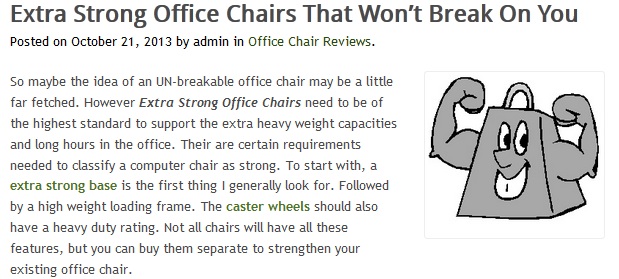 Extra Strong Office Chairs